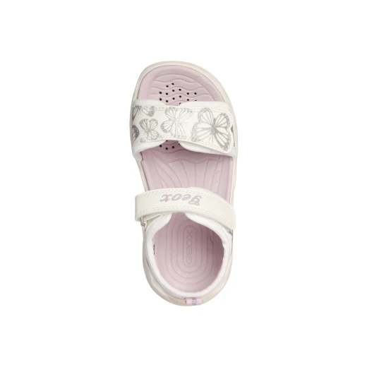 Geox Phyper Girl's Summer Sandals Off White 32 Featuring Cushioning, Flexible Design with Lights Built In, Perfect for Girls' Summertime Outfits - Geox - Image 6