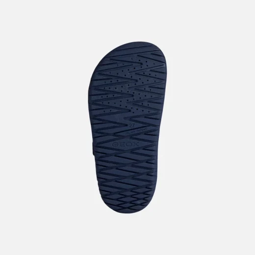 Geox Fusbetto Boy Navy Open Toe Sandals for Junior Boys, Water Resistant with Buckle and Ankle Strap, Quick Drying Leather Effect Material, Gripping Outsole, Size 38 - Geox - Image 6