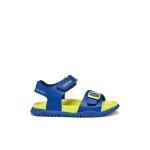FUSBETTO Boy's Open Toe Sandals Royal Blue Lightweight Summer Shoes for Boys Size 28 Perfect for Outdoor Play Durable Leather Effect Material Comfortable and Stylish - Geox