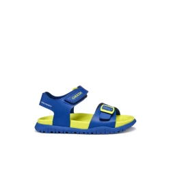 Fusbetto Boy's Sandals Royal Blue Leather Effect Summer Outdoor Play 37