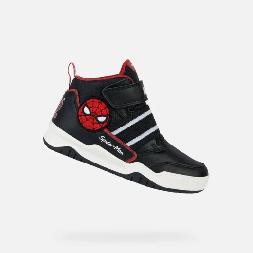 حذاء رياضي متوسط الطول Geox Perth Junior SpiderMan أسود بتفاصيل حمراء مقاس 34 تنفسي إغلاق بشريط فيلكرو أحذية رياضية عادية للأطفال حذاء رياضي متوسط الطول Geox Perth Junior SpiderMan أسود بتفاصيل حمراء مقاس 34 تنفسي إغلاق بشريط فيلكرو أحذية رياضية عادية للأطفال