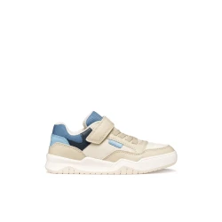 Geox Perth Boy Sneakers Beige Color Nylon and Leather Effect Upper for Boys Size 28 Comfortable and Dynamic Design Perfect for Everyday Wear J367RE.054FU.C5014