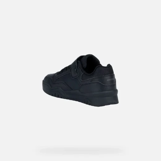 Geox Perth Boy Sneakers Black 29 Lightweight Breathable Sporty Design Tumbled Leather Effect Nylon Comfortable School Athleisurewear 29 Size - Geox - Image 4