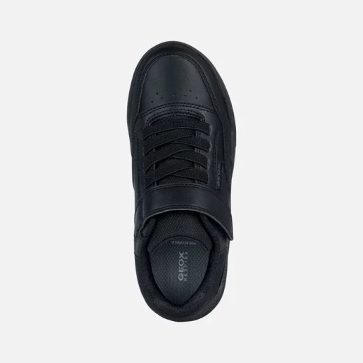 Geox Perth Boy Sneakers Black 29 Lightweight Breathable Sporty Design Tumbled Leather Effect Nylon Comfortable School Athleisurewear 29 Size - Geox - Image 5