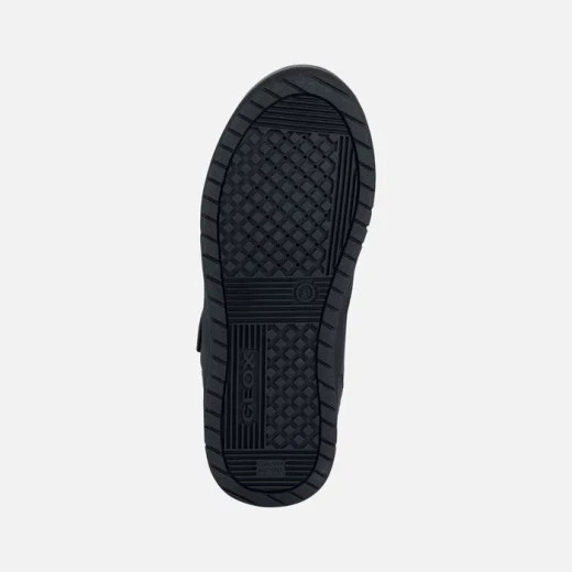 Geox Perth Boy Sneakers Black 31 Lightweight Breathable Low Cut Sporty Design for Boys Comfortable Tumbled Leather Effect and Nylon Upper for School and Casual Wear - Geox - Image 6