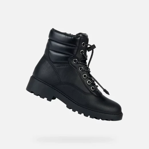 Geox Casey ABX Girl's Waterproof Ankle Boots in Black, Size 29: Stylish and Comfortable Lace Up Boots for Girls with a Modern Design and Wet Weather Protection - Geox - Image 2