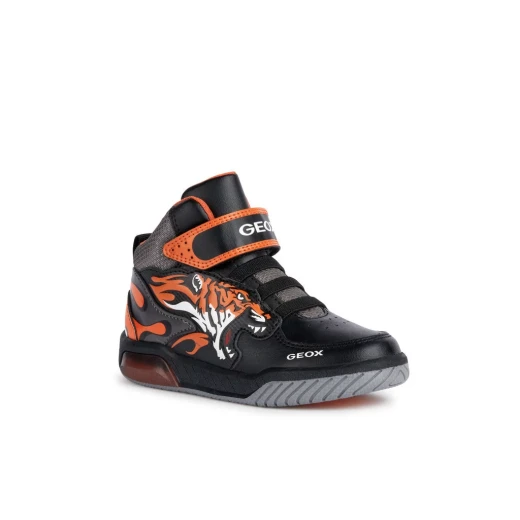 Geox Inek Boy Light Up Sneakers Black 33 Children's Shoes with Fun Lights for Active Kids. Ultraresistant Design for Ages 3+. Easy Exchange Available. ITEM CODE: J369CC.0BUCE.C0038 - Geox - Image 3