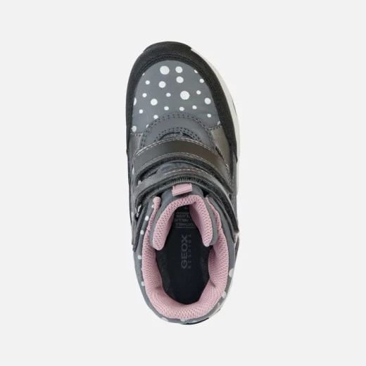 Geox Sentiero ABX Girl Ankle Boots Waterproof Dark Grey Pink 37 - Geox - Image 5