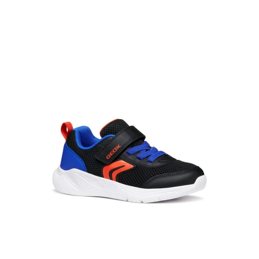 Sprintye Boy Lightweight Flexible Cushioning Running Inspired Sneaker Black Size 33 - Geox - Image 3