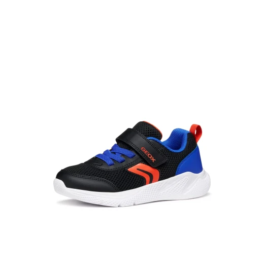 Sprintye Boy Lightweight Flexible Cushioning Running Inspired Sneaker Black Size 33 - Geox - Image 4