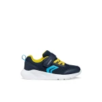 Sprintye Boy's Lightweight Running Sneakers Navy Blue 32 Featuring Mesh Upper for Breathability and Leather Effect Detailing Ideal for Active Play and Casual Wear - Sprintye