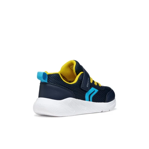 Sprintye Boy's Athletic Sneakers Navy Blue 28 Lightweight Breathable Mesh and Leather Effect Upper Comfortable Cushioned Soles Ideal for Active Kids 155 - Sprintye boy - Image 5