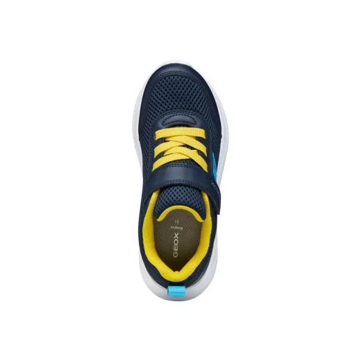 Sprintye Boy's Athletic Sneakers Navy Blue 28 Lightweight Breathable Mesh and Leather Effect Upper Comfortable Cushioned Soles Ideal for Active Kids 155 - Sprintye boy - Image 9