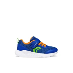Sprintye Boy's Lightweight Running Sneaker Royal Blue Mesh & Leatherette Upper for Active Kids Size 35