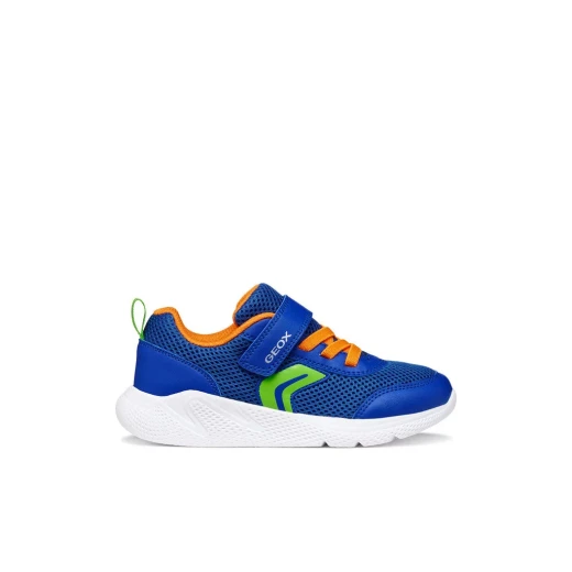 Sprintye Boy's Lightweight Running Sneaker Royal Blue Mesh & Leatherette Upper for Active Kids Size 35