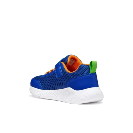 Sprintye Boy's Lightweight Running Sneakers: Breathable Mesh Upper with Leather Effect Detailing. Flexible Cushioning for Sports and Everyday Wear. Size 30. Royal Blue. - Geox - Image 6
