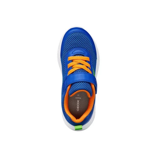 Sprintye Boy's Lightweight Running Sneaker Royal Blue Size 33 Flexible Breathable Mesh Upper Sporty Design Comfortable for Active Kids - Geox - Image 9