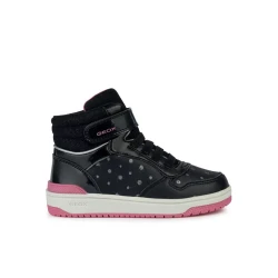 Geox Washiba Girl's Sneakers Black Size 33, Breathable Design for Young Feet, Ensuring Correct Development and Wellbeing, Easy Exchange at GEOX/JOR Stores, Fast Delivery