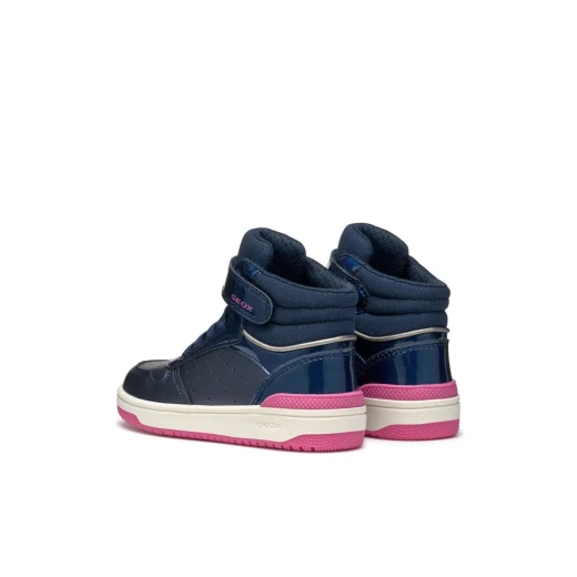 Geox Washiba Girl Sneakers Navy Pearlescent Leather Effect 30 - Geox - Image 6