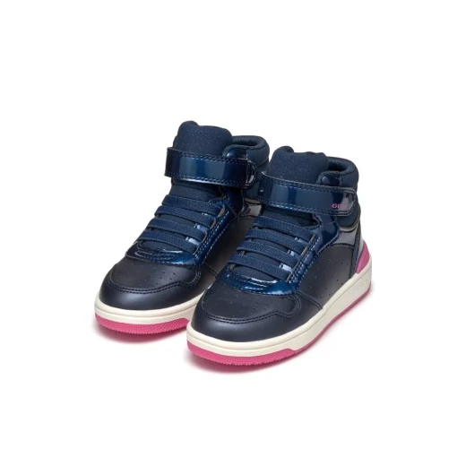 Geox Washiba Girl Sneakers Navy Pearlescent Leather Effect 30 - Geox - Image 8