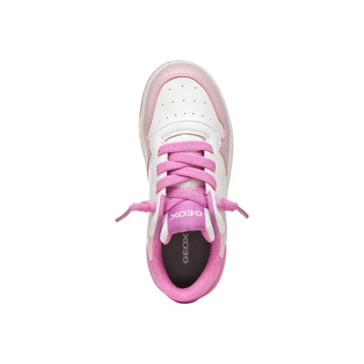 Washiba Girl Sneakers Pink 36, Leather Effect and Nylon, School and Leisure - Geox - Image 3