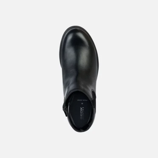 Geox Agata Girl's Ankle Boots in Black, Crafted from Leather and Suede, Breathable Water Resistant Design, Size 30 for Girls, Comfortable and Stylish Footwear - Geox - Image 5
