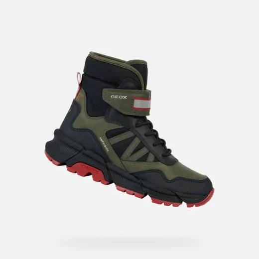 Geox Flexyper Plus ABX Boy Military Winter Boots Size 30 Waterproof Ankle Boots for Boys with Lightweight Flexible Rubber Sole and Reflective Detail for Outdoor Adventures - Geox - Image 2