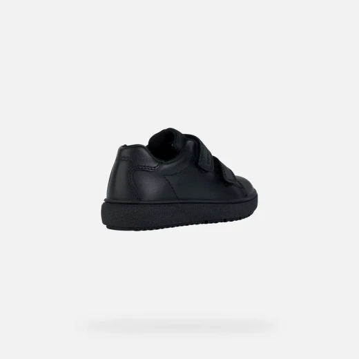 Theleven Boy's Casual Sneakers Black Leather 28 School and Leisure - Geox - Image 5