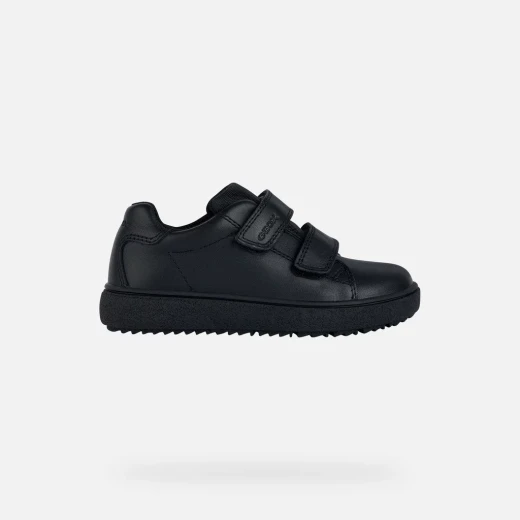 Theleven Boy's Casual Sneakers Black Leather 28 School and Leisure - Geox - Image 8