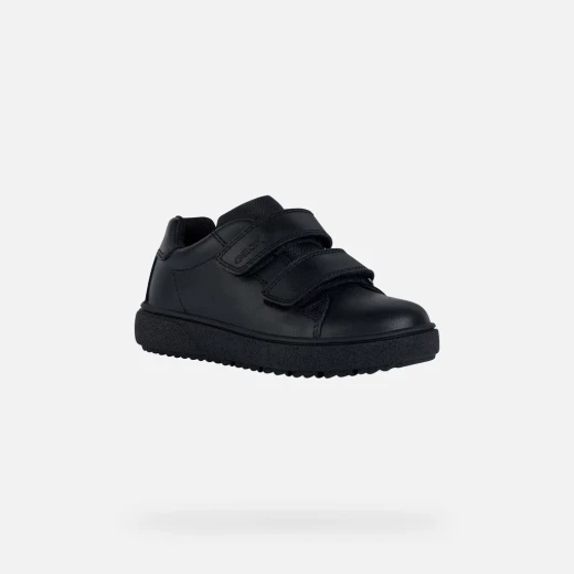Theleven Boy's Casual Sneakers Black Leather 28 School and Leisure - Geox - Image 9