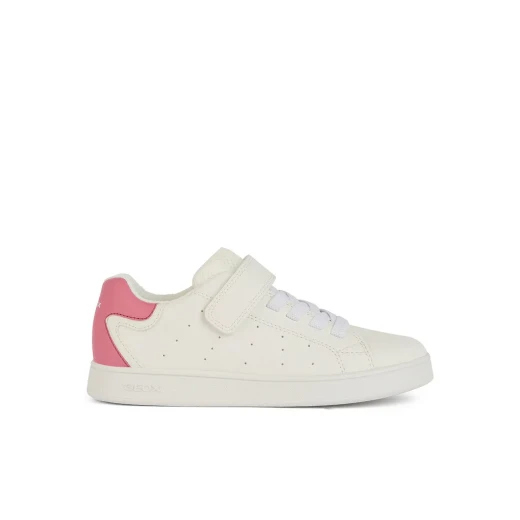 Geox Eclyper Girl White Sneakers Leather Effect Tennis Court Style Low Cut for Girls Size 37 Sporty Everyday Vibe Easy to Match - Geox - Image 11