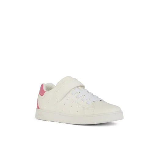 Geox Eclyper Girl Sneakers White Leather Effect Sporty Low Cut Design Size 38 Comfortable Everyday Shoes for Girls Featuring Pared Back Aesthetic and Easy Matching - Geox - Image 12