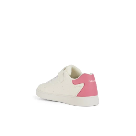 Geox Eclyper Girl White Sneakers Leather Effect Tennis Court Style Low Cut for Girls Size 37 Sporty Everyday Vibe Easy to Match - Geox - Image 13