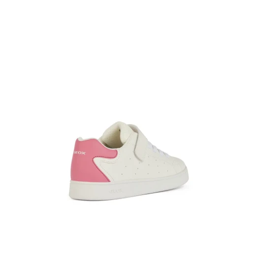 Geox Eclyper Girl White Sneakers Leather Effect Tennis Court Style Low Cut for Girls Size 37 Sporty Everyday Vibe Easy to Match - Geox - Image 8