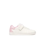 Geox Eclyper Girl Sneakers White Shiny Leather Effect Glamorous Design Girls' Footwear Size 28 Breathable and Comfortable Casual Shoes Stylish and Modern for Everyday Wear