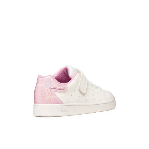 Geox Eclyper Girl Sneakers White Shiny Leather Effect 30 Glamorous Casual Footwear for Girls Stylish and Comfortable Everyday Wear with Premium Materials - Image 5