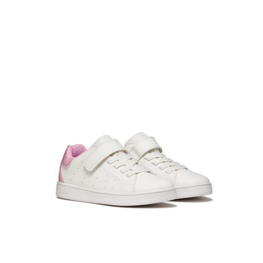 Geox Eclyper Girl Sneakers White Shiny Leather Effect Glamorous Design Girls' Footwear Size 28 Breathable and Comfortable Casual Shoes Stylish and Modern for Everyday Wear - Image 7