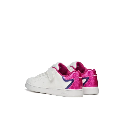Geox Eclyper Girl Low Cut Sneaker White Glitter Patent Leather Effect Sporty Chic Design Comfortable Adjustable Fastening For Girls Size 37 - Geox - Image 8