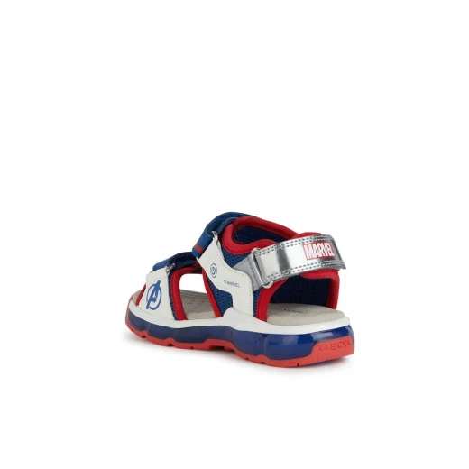 Geox Android Boy Sandals Blue 34 Mesh Leather Effect Marvel Avengers - Geox - Image 6