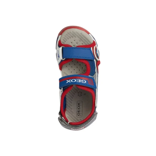 Geox Android Boy Sandals Blue 35 Featuring Light Up Outsole 3D Pattern Upper Mesh Leather Effect Marvel Collaboration Boys Adventure Shoes Fast Delivery Easy Exchange - Geox - Image 7