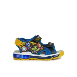 Geox Android Boy's Sporty Casual Sandals Black Color with Lights Size 29 Featuring Avengers Super Heroes Design Comfortable Mesh and Leather Effect Material Boys' Footwear