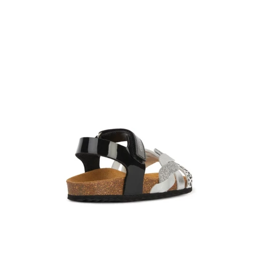 Geox Adriel Girl's Sandals Patent Leather Black Size 34 Breathable Comfortable Summer Footwear Perfect for City Walks and Trendy Outfits - Geox - Image 5