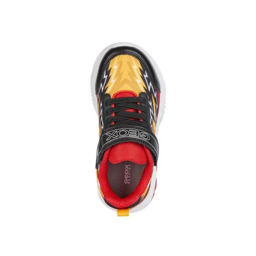 Geox Assister Boy Sneakers Black 34 Lightweight Breathable Running Style Mesh and Leather Effect with Lights Outsole Modern Active Athleisure Wear Fast Delivery Easy Exchange - Image 7