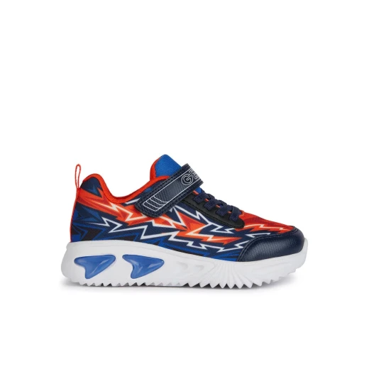 Geox Assister Boy Navy Sneakers Size 36 Breathable Lightweight Low Cut Running Shoe Style for Boys with Lights on Outsole Modern Active Athleisurewear 1 Pair - Image 4
