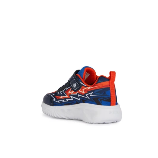 Geox Assister Boy Navy Sneakers Size 36 Breathable Lightweight Low Cut Running Shoe Style for Boys with Lights on Outsole Modern Active Athleisurewear 1 Pair - Image 6