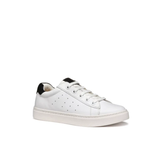 NASHIK Boy's Low Cut Sneakers White Canvas 28 Casual Shoes Lightweight Breathable Nappa Leather and Canvas Upper Comfortable for Walking Around Town - Geox - Image 7