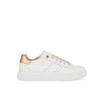 Geox Nettuno Girl White Sneakers Size 28 Breathable Lightweight Leather-Effect Material Tennis Court Design Everyday Styling Perfect Fit - Geox