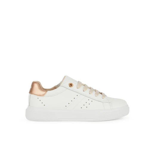 Geox Nettuno Girl White Sneakers Size 28 Breathable Lightweight Leather-Effect Material Tennis Court Design Everyday Styling Perfect Fit - Geox - Image 2