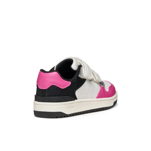 Washiba Girl Low Cut Basketball Sneakers White Color 37 Double Riptape Closure Breathable Comfortable Leather Effect Material Girls Athleisurewear Style J45HXB.000BC.C0563 - Image 5