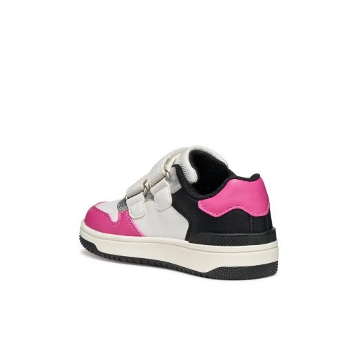 Washiba Girl Low Cut Basketball Sneakers White Color 37 Double Riptape Closure Breathable Comfortable Leather Effect Material Girls Athleisurewear Style J45HXB.000BC.C0563 - Image 6